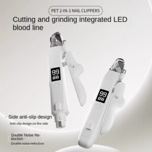 Dual-Function Pet Nail Clipper, Multi-Functional Animal Nail Trimmer Tool