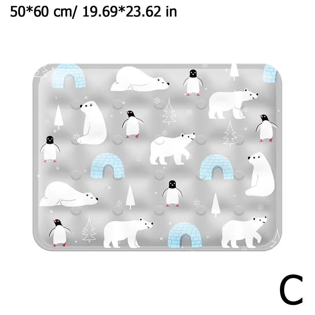 Summer Pet Cooling Mad Ice Crystal Gel Cool Down Cat To Dog Pet Grasp Bed Resistance Collapsible Rectangle Pad Accessories - Image 9