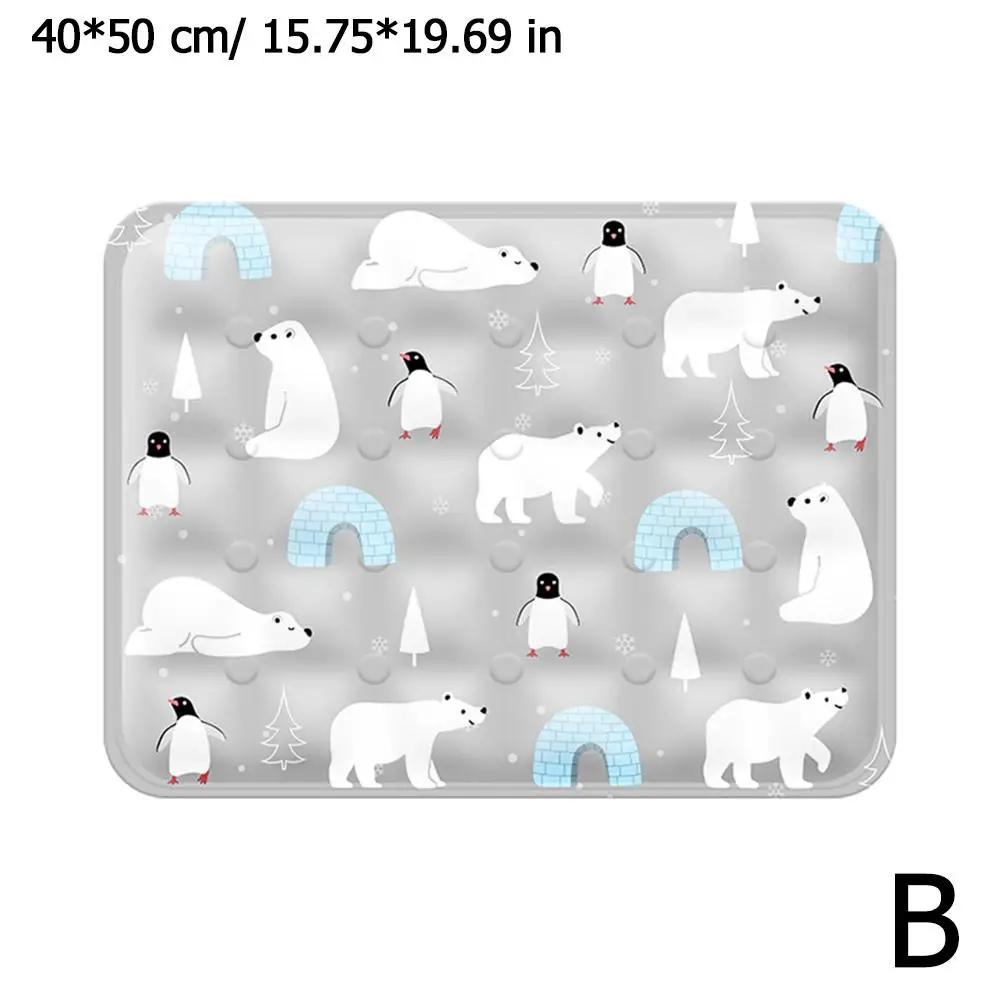 Summer Pet Cooling Mad Ice Crystal Gel Cool Down Cat To Dog Pet Grasp Bed Resistance Collapsible Rectangle Pad Accessories - Image 7