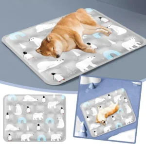 Summer Pet Cooling Mad Ice Crystal Gel Cool Down Cat To Dog Pet Grasp Bed Resistance Collapsible Rectangle Pad Accessories