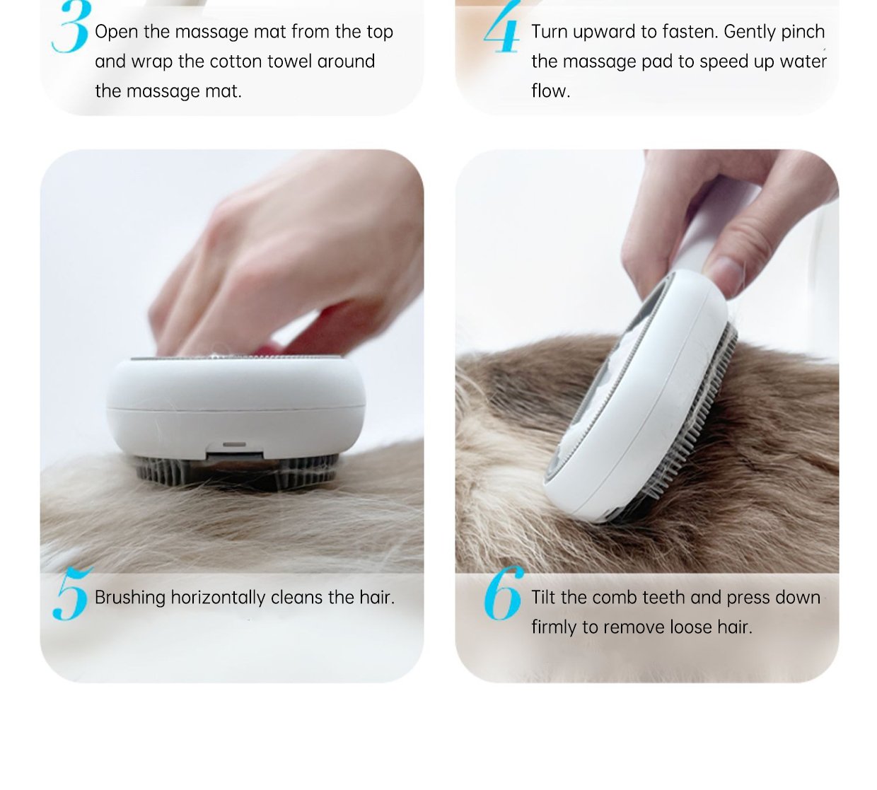 2 In 1 Hair Removal Cleaning Double Sided Bath Brush - Image 37